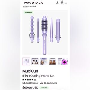 Wavytalk NEW 5 in one styling tools - Lilac